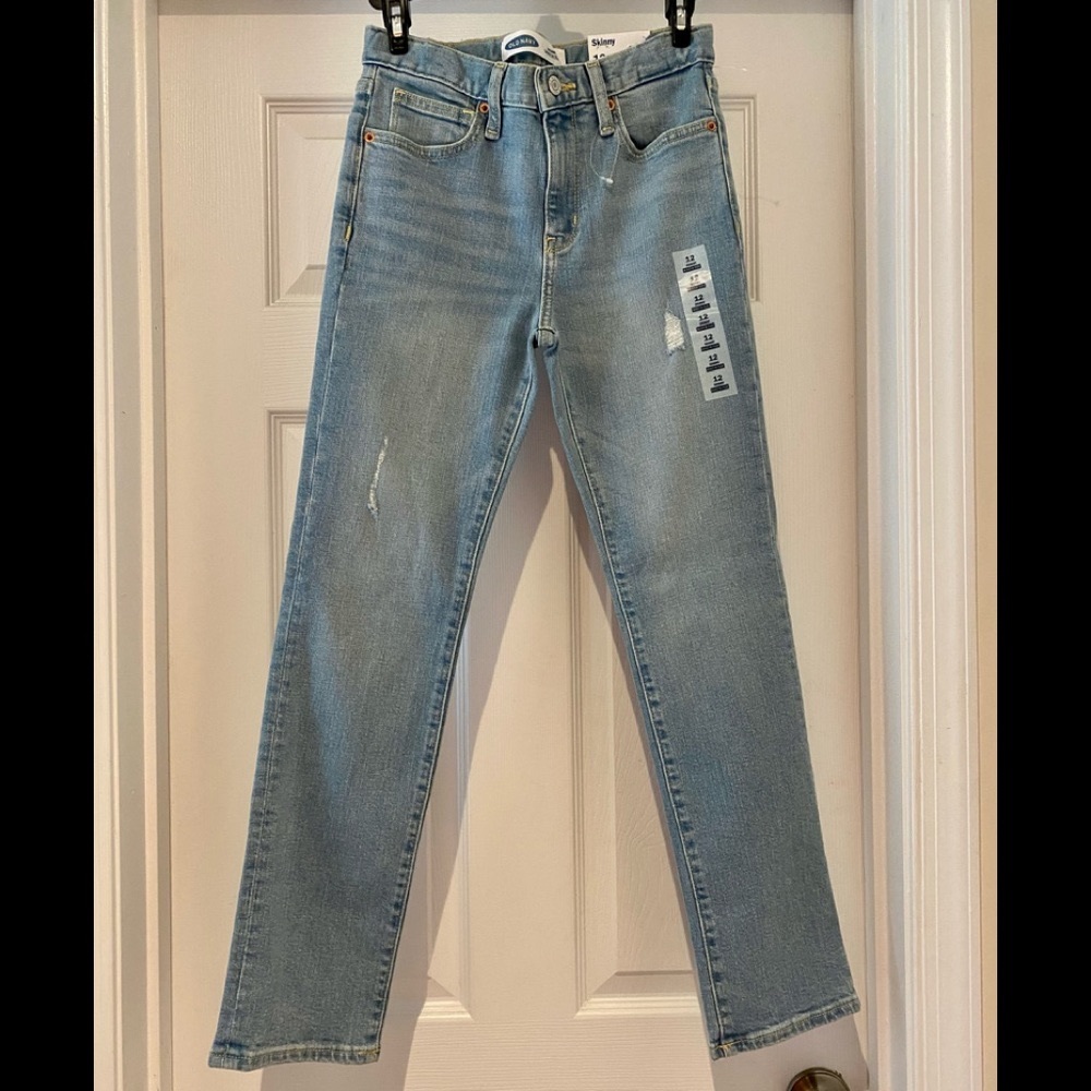 OLD NAVY Big Boy(Size 12) Light Washed colored Skinny Jeans w/adjustable waist.